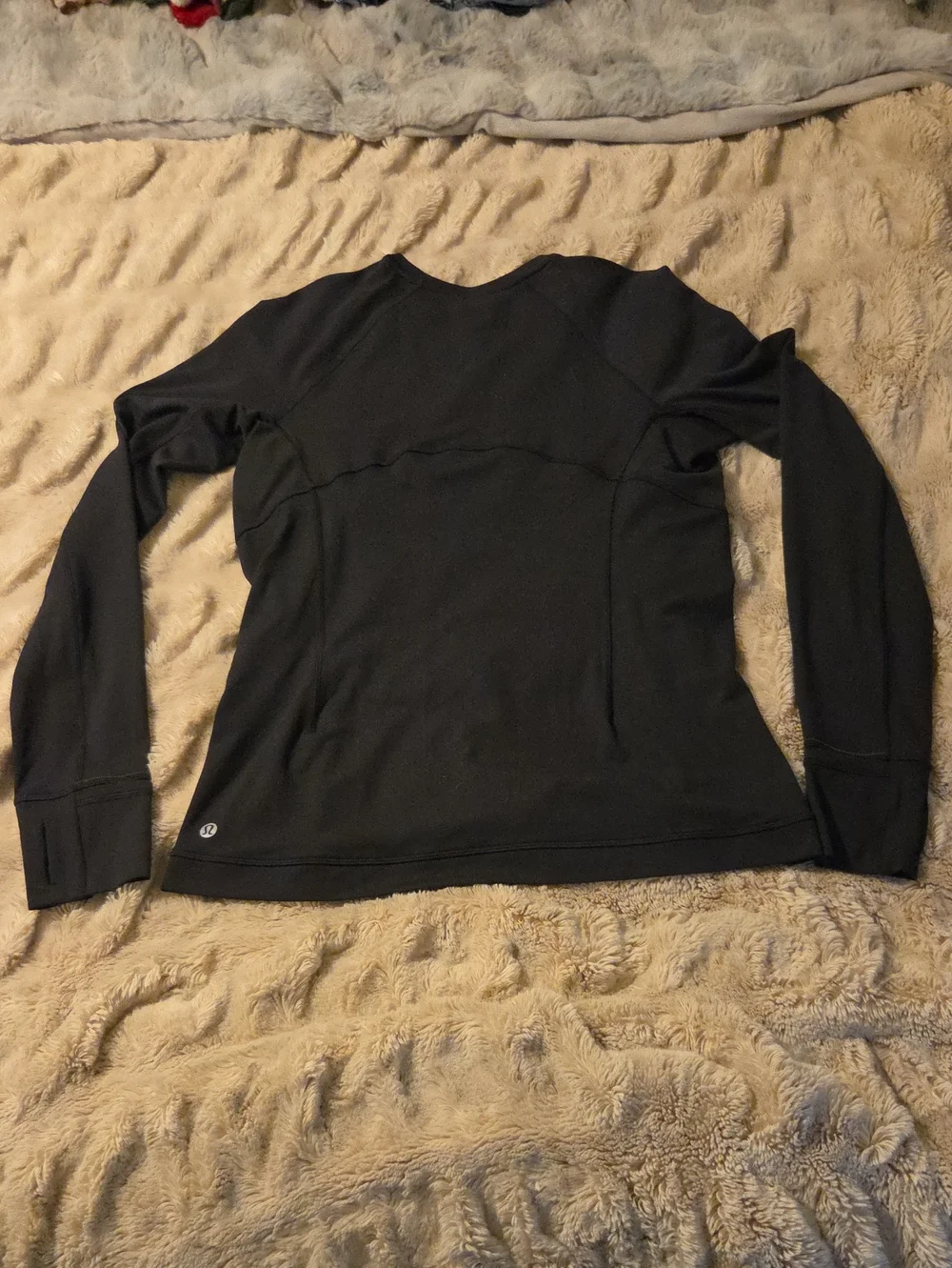 Lululemon Athletica Black It's Rulu Long Sleeve Top size 10 Running Black NWT!